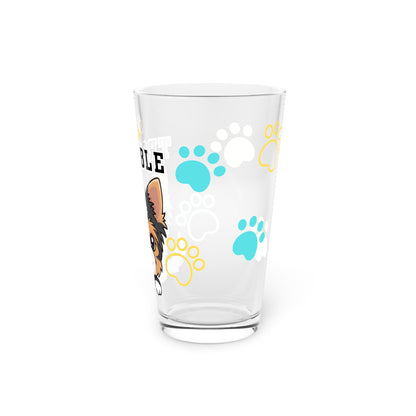 Yorkie Tiny Trouble Pint Glass