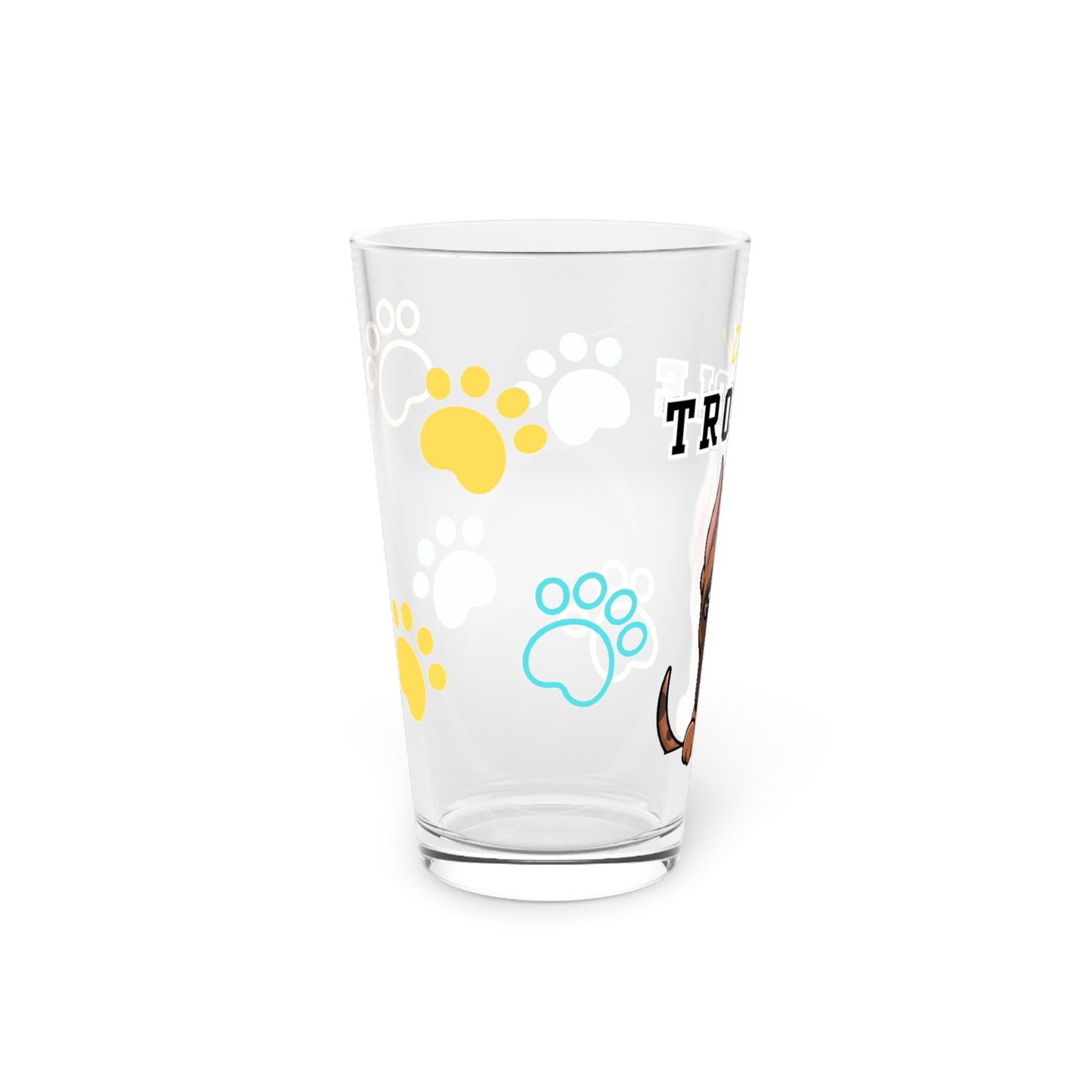 Great Dane Tiny Trouble Pint Glass