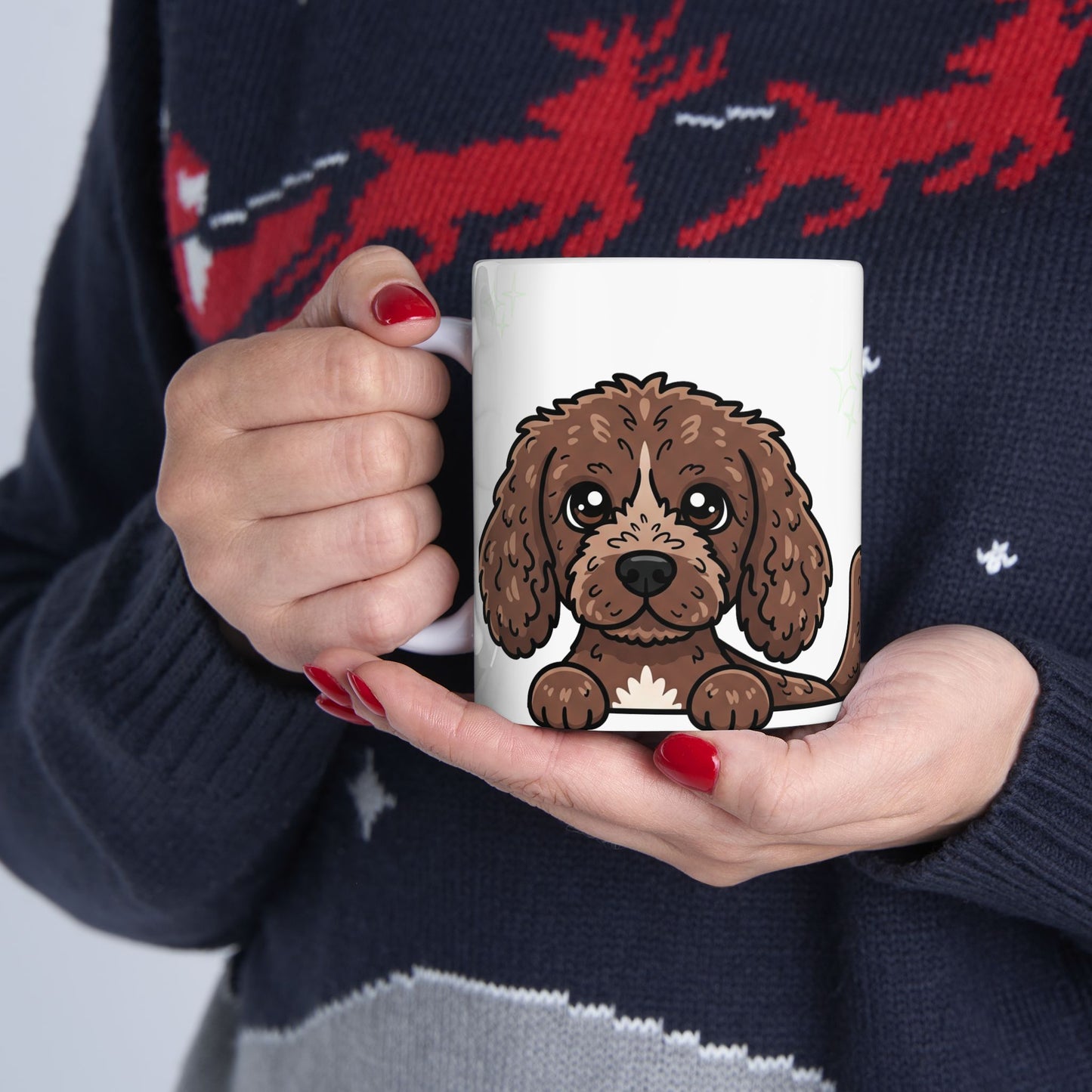 American Water Spaniel Peek-a-Boo Mug | Best Spaniel Mama
