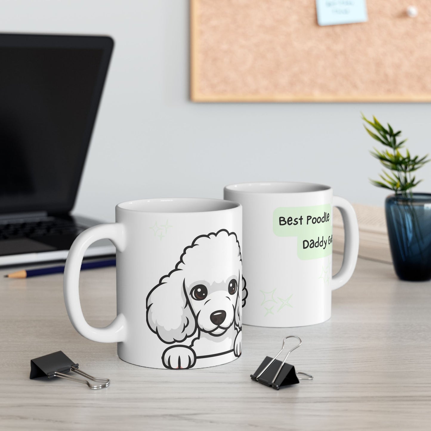 Poodle Peek-a-Boo Mug | Best Poodle Daddy Gift