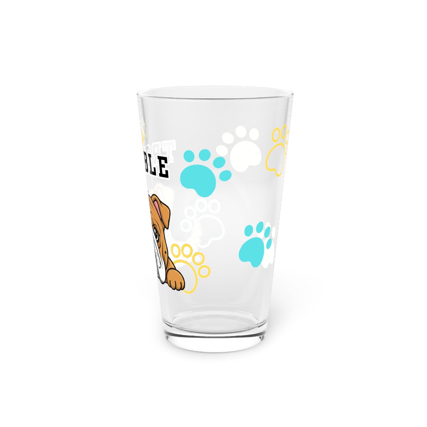 Bulldog Tiny Trouble Pint Glass