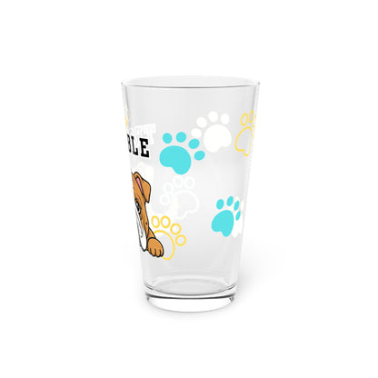 Bulldog Tiny Trouble Pint Glass