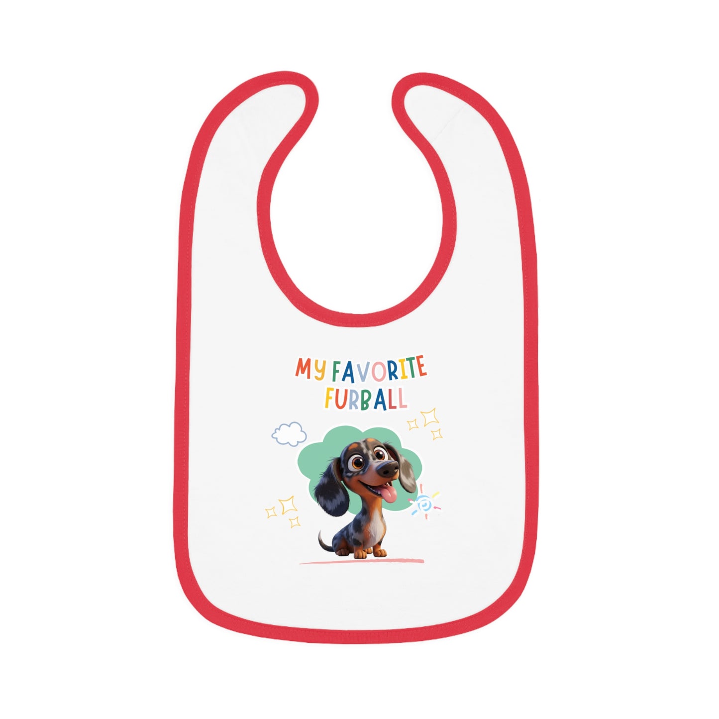 Dacshund Favorite Furball Baby Bib