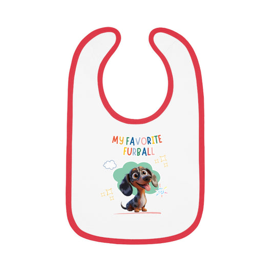 Dacshund Favorite Furball Baby Bib