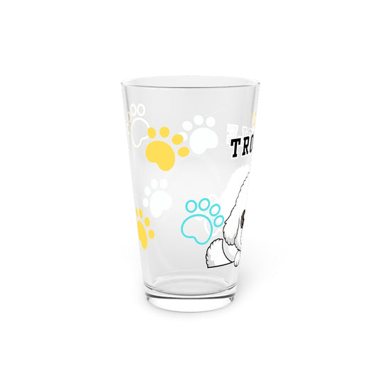 Bichon Frise Tiny Trouble Pint Glass