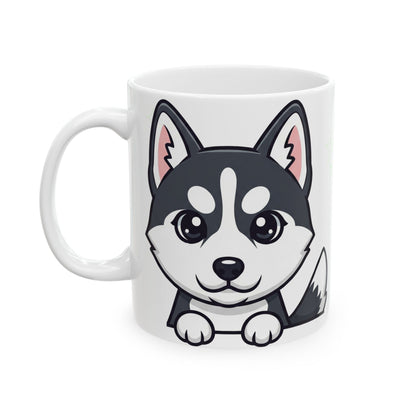 Husky Peek-a-Boo Mug | Best Husky Daddy Gift