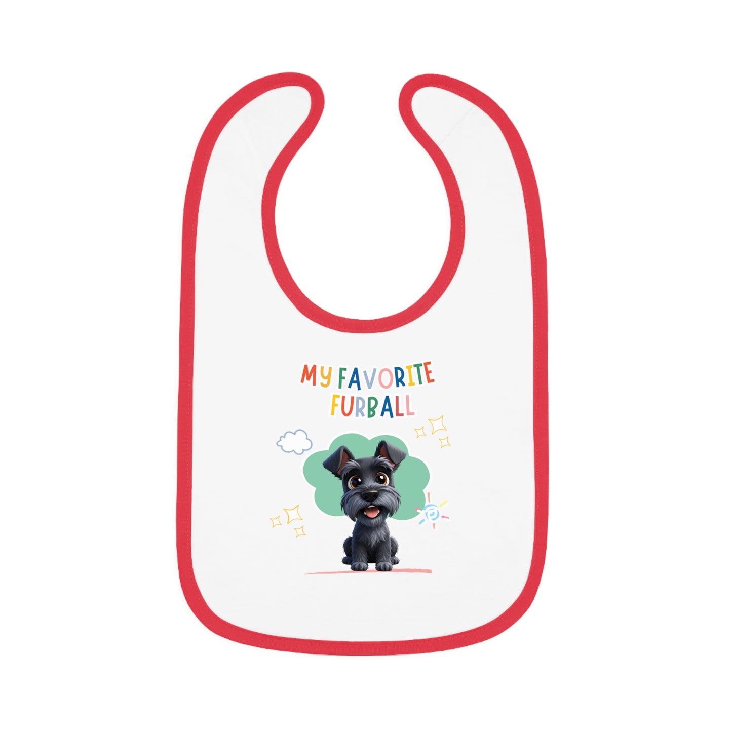 Schnauzer Favorite Furball Baby Bib