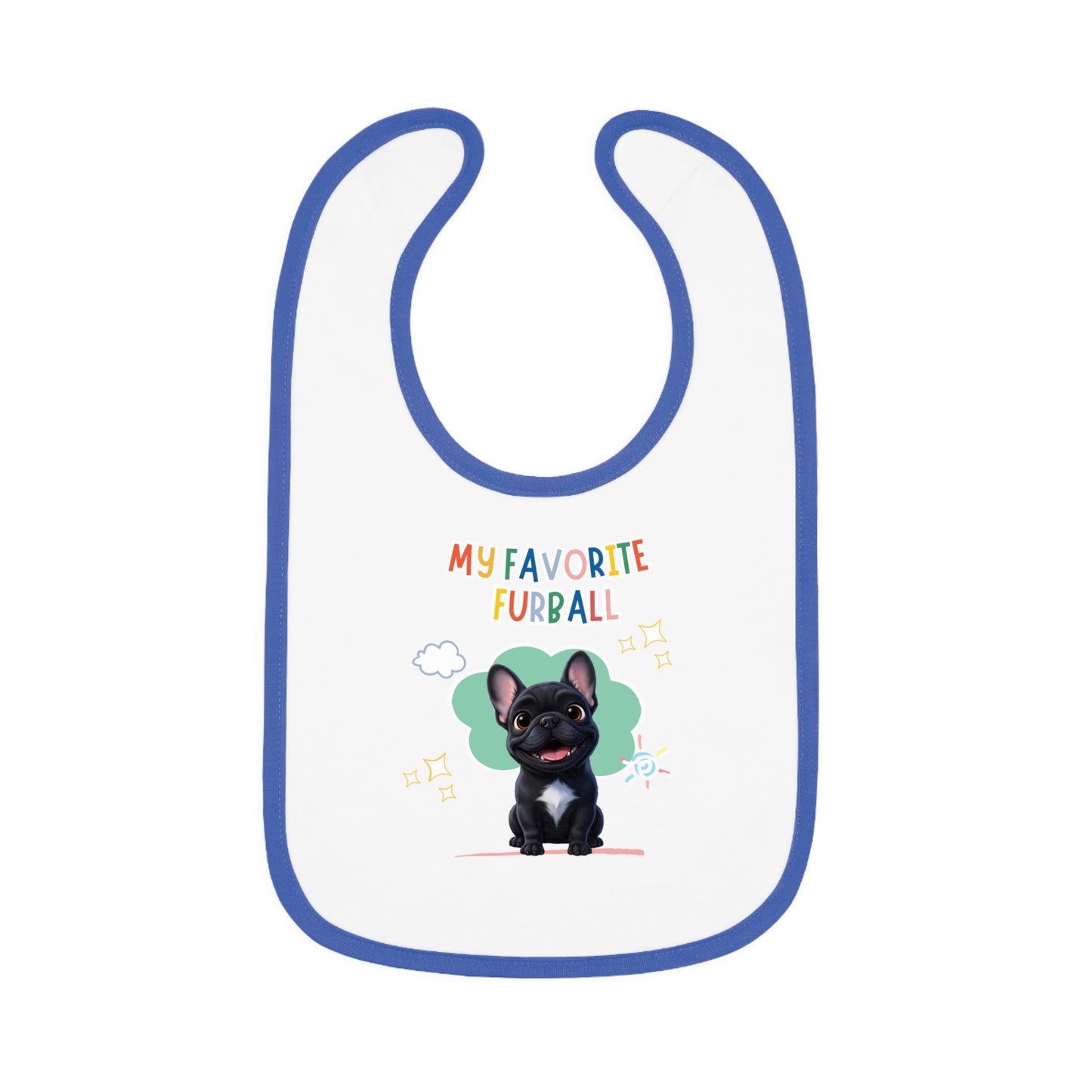 Frenchie Favorite Furball Baby Bib