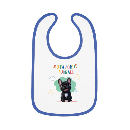 Frenchie Favorite Furball Baby Bib