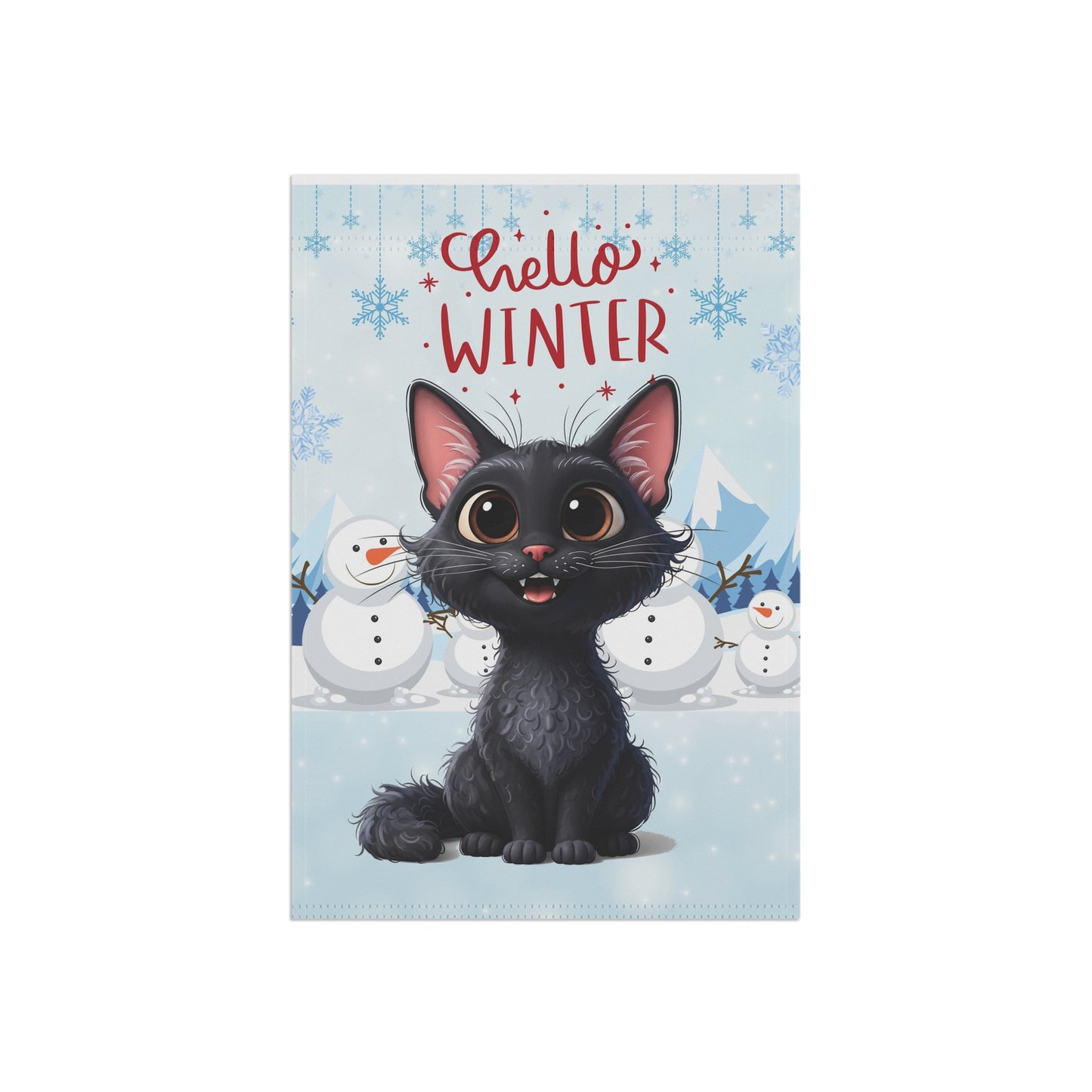 LaPerm Hello Winter Garden Banner