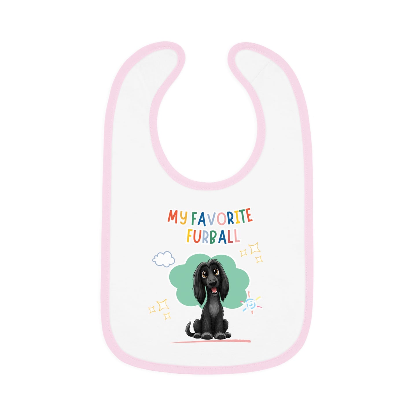 Afghan Hound Favorite Furball Baby Bib