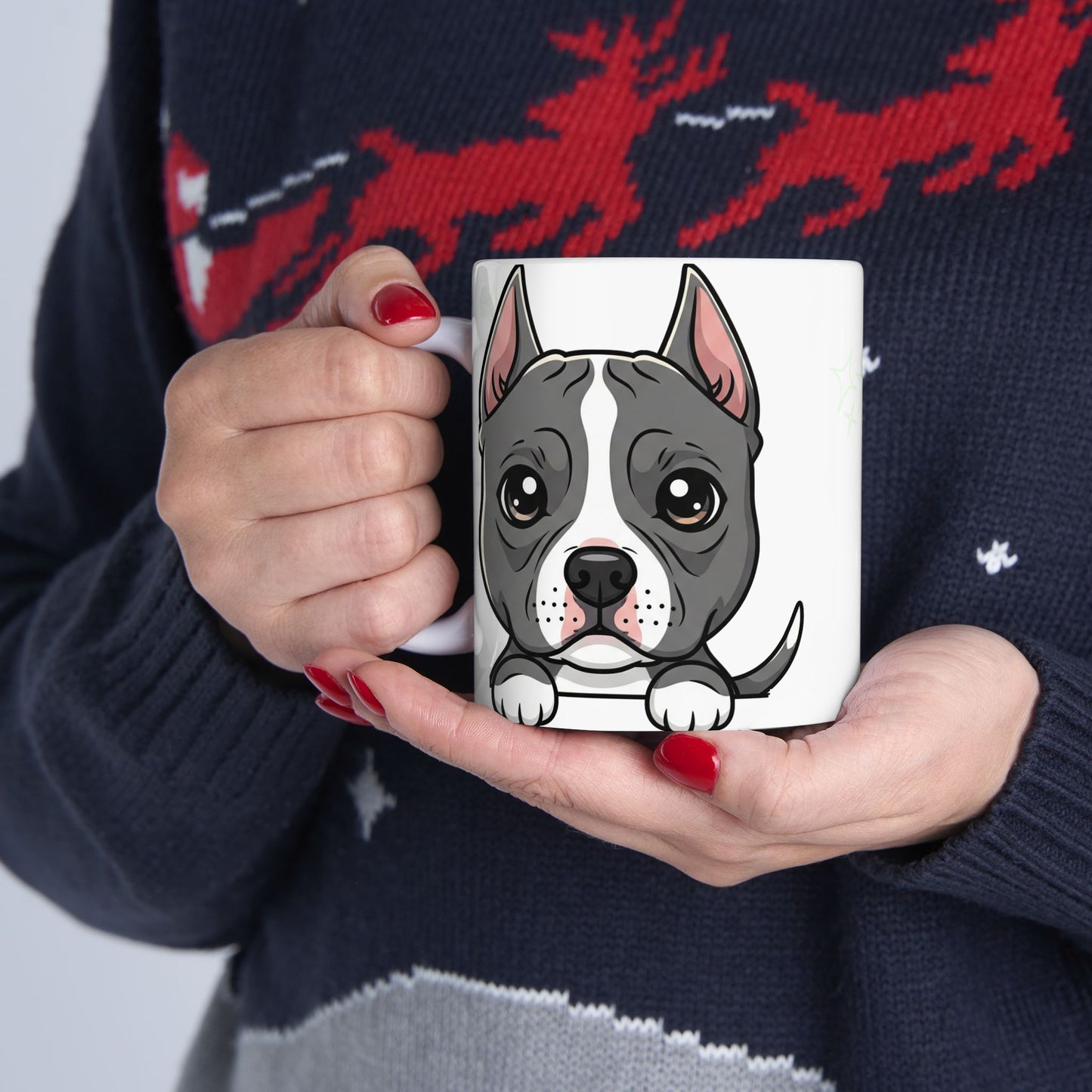 American Stafford Terrier Peek-a-Boo Mug | Best Staffy Daddy