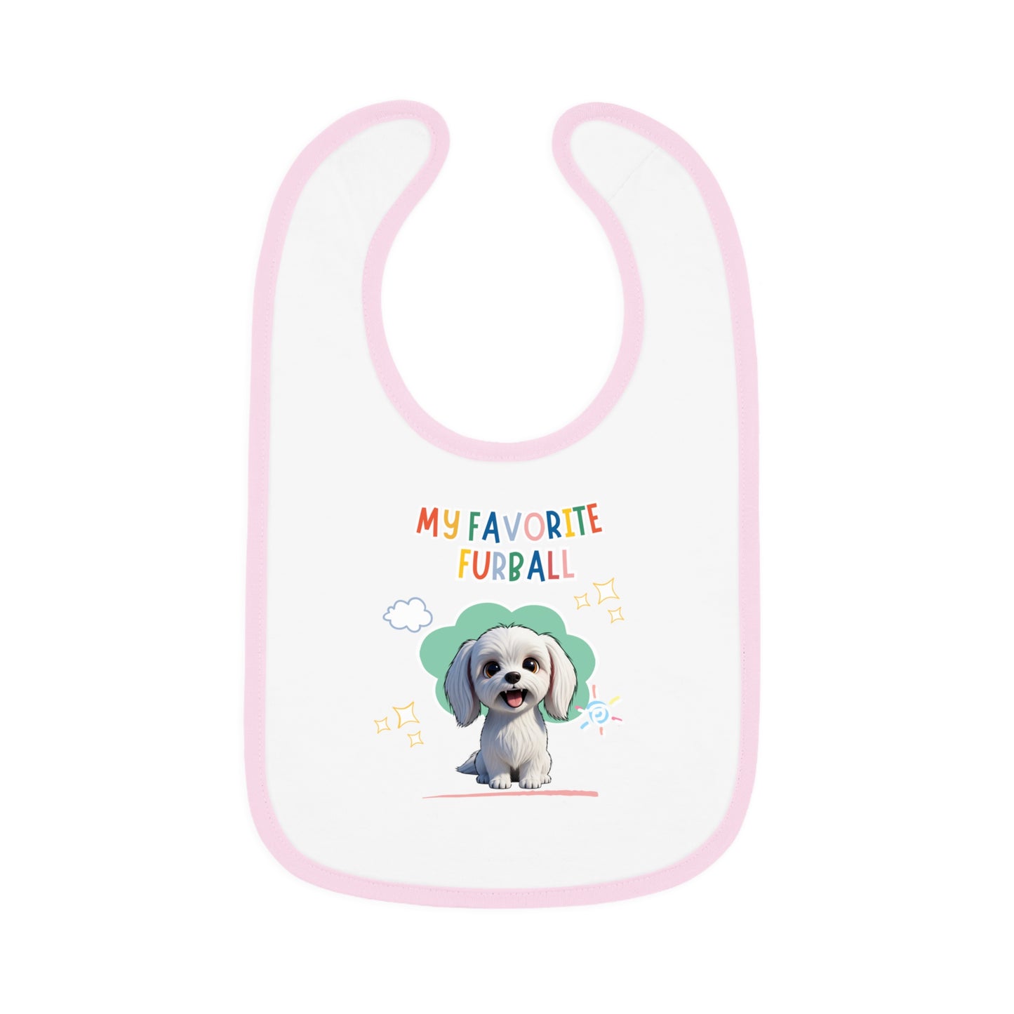 Maltese Favorite Furball Baby Bib