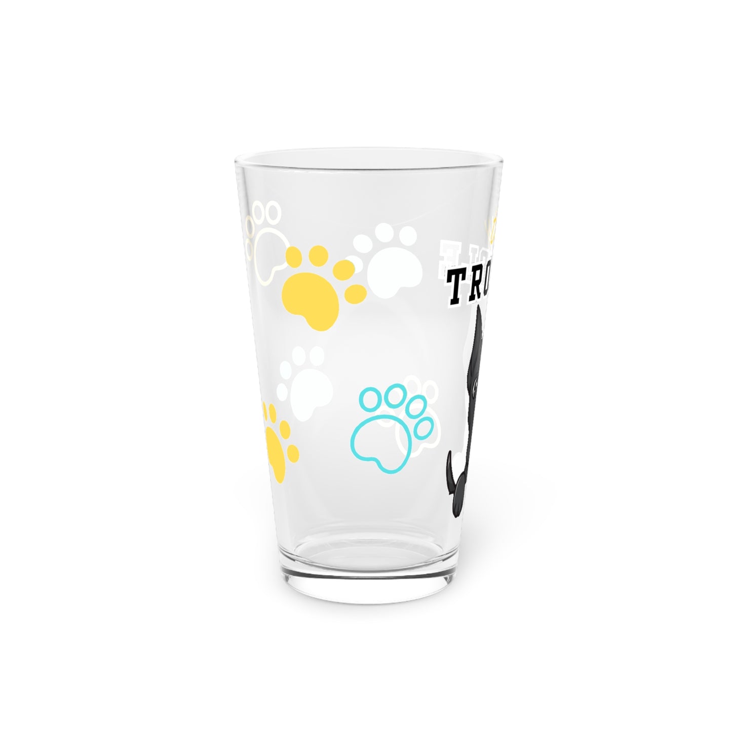 Great Dane Tiny Trouble Pint Glass
