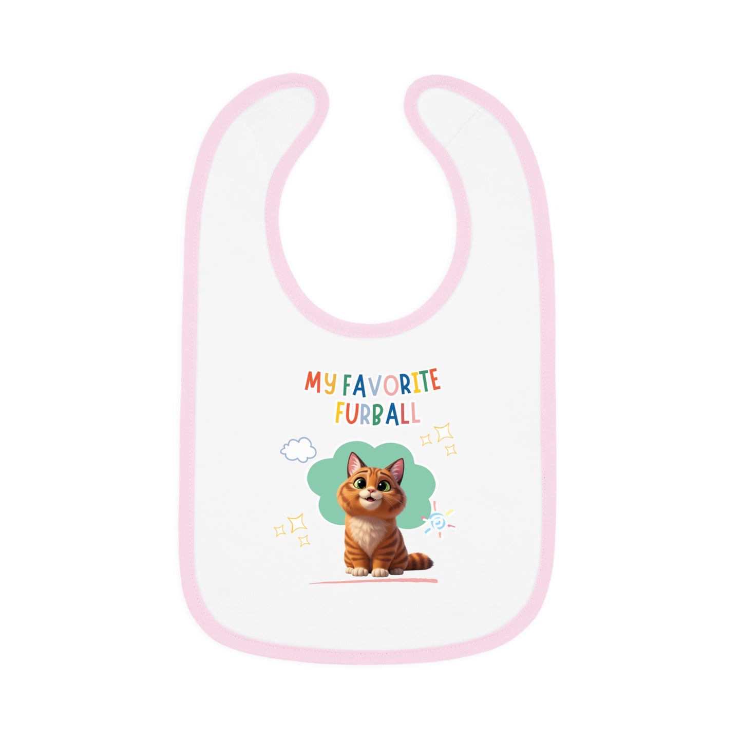 Shorthair Orange Tabby Cat Favorite Furball Baby Bib