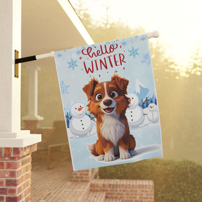 Aussie Hello Winter Garden Banner