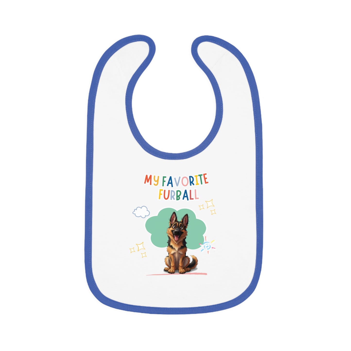 German Shepherd Favorite Furball Baby Bib