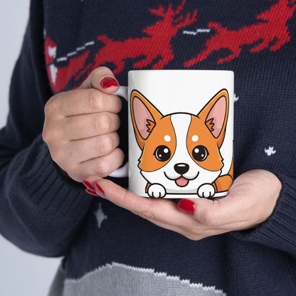Corgi Peek-a-Boo Mug | Best Corgi Daddy Gift