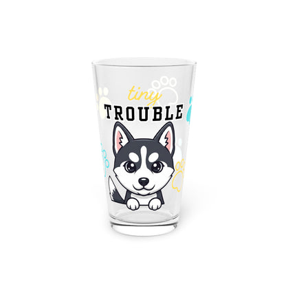 Husky Tiny Trouble Pint Glass
