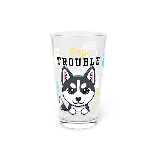 Husky Tiny Trouble Pint Glass