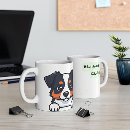 Australian Shepherd Peek-a-Boo Mug | Best Aussie Daddy Gift