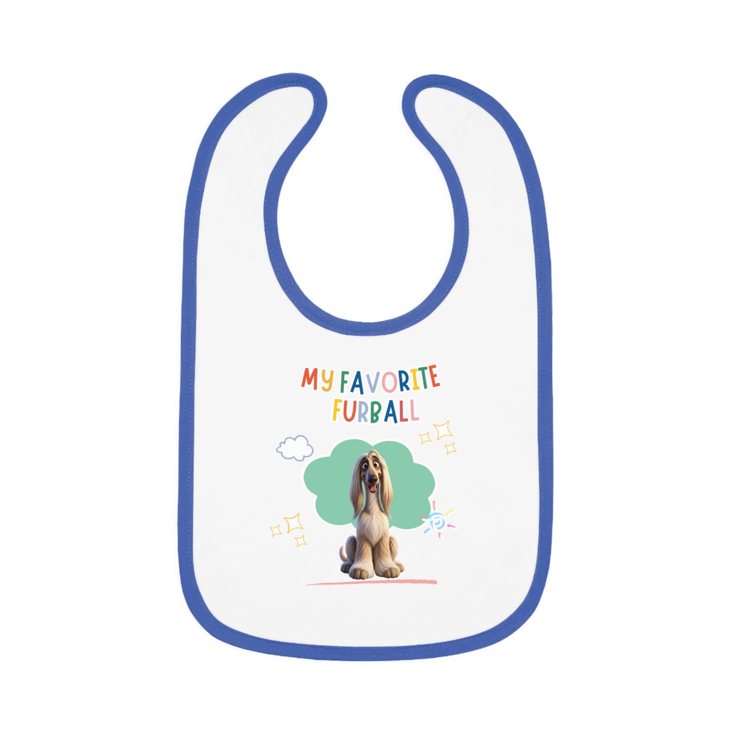 Afghan Hound Favorite Furball Baby Bib