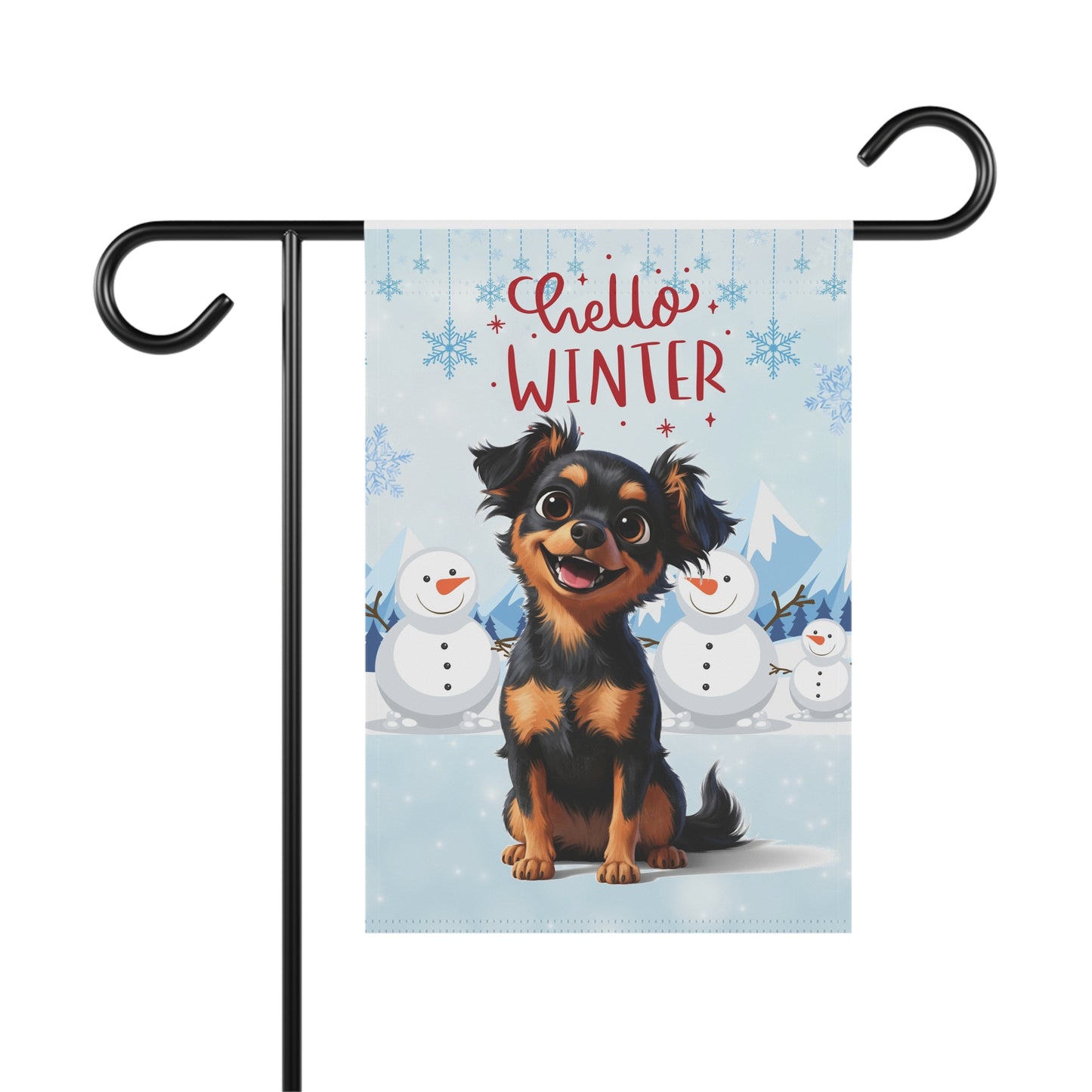 Chihuahua Hello Winter Garden Banner