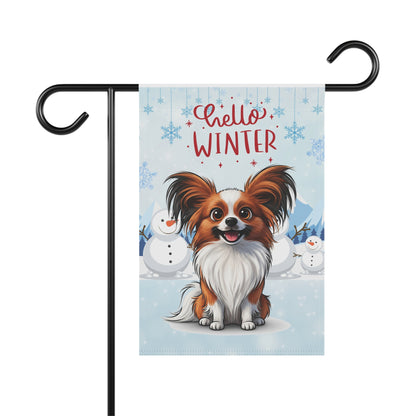 Papillon Hello Winter Garden Banner