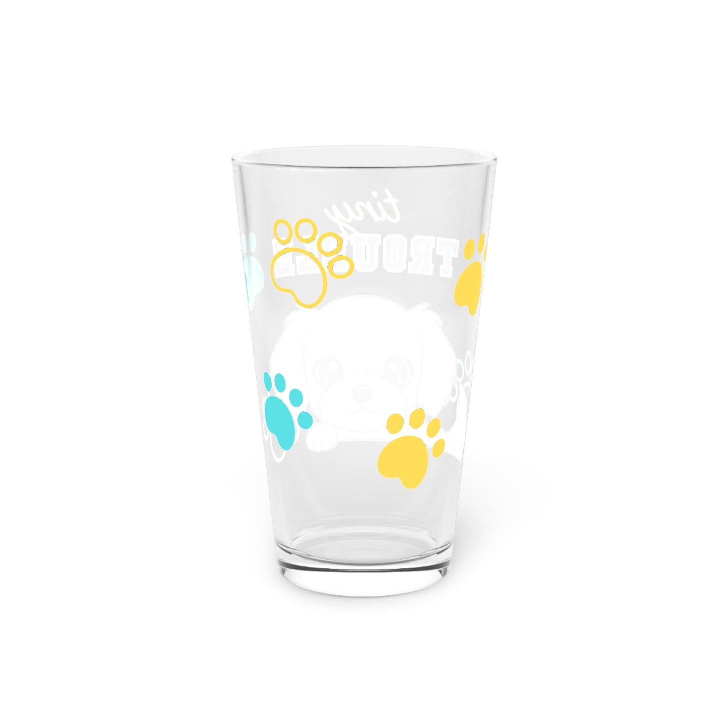 Maltese Tiny Trouble Pint Glass