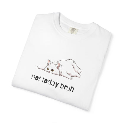 Long hair white cat Not Today Bruh T-Shirt