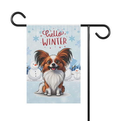 Papillon Hello Winter Garden Banner