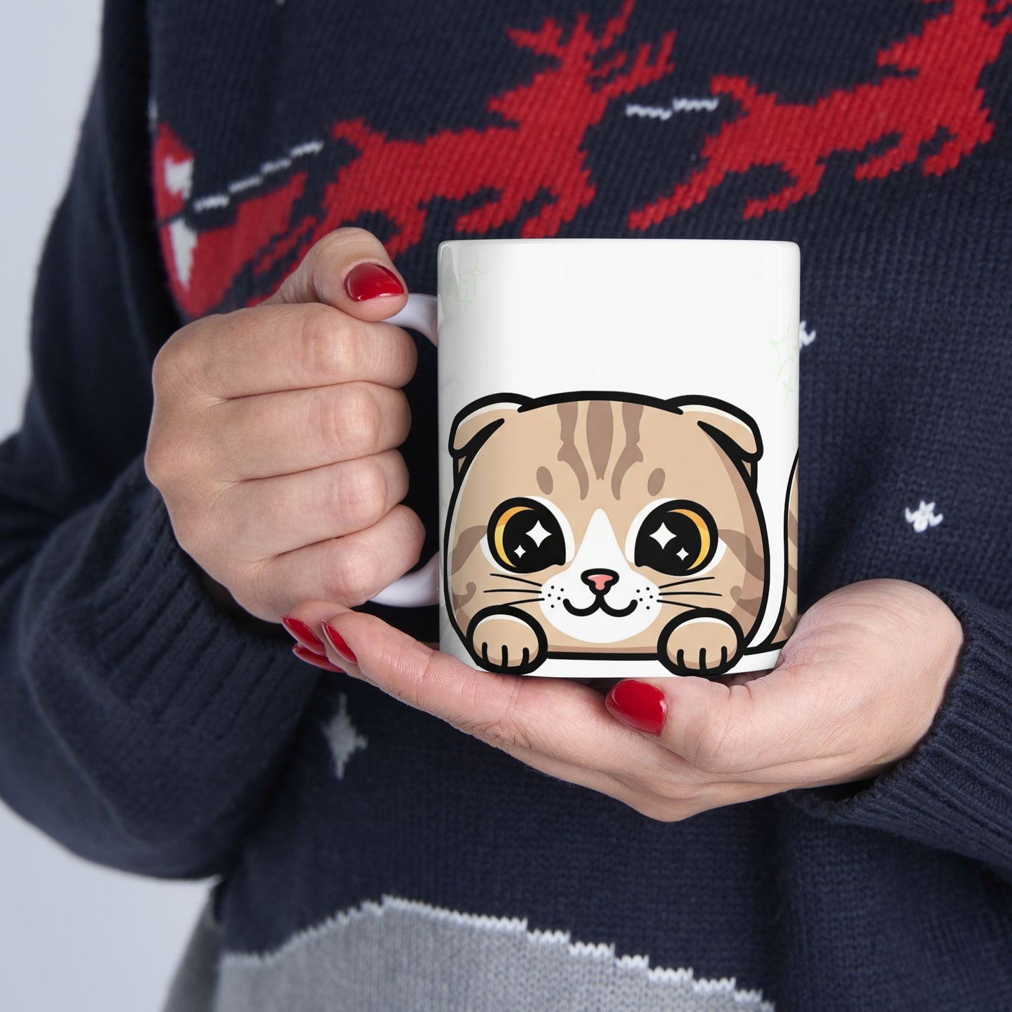 Scottish Fold Peek-a-Boo Mug | Best Scottish Fold Daddy