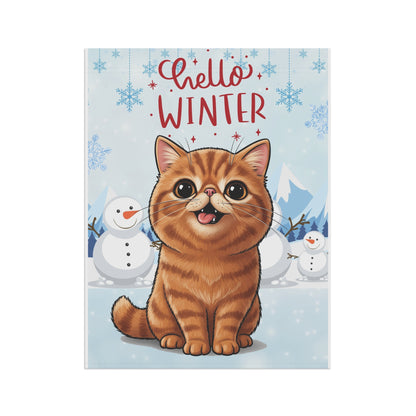 Exotic Shorthair Hello Winter Garden Banner
