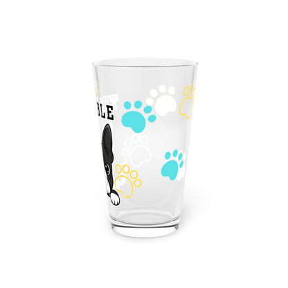 Boston Terrier Tiny Trouble Pint Glass