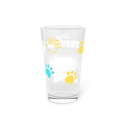 Pug Tiny Trouble Pint Glass