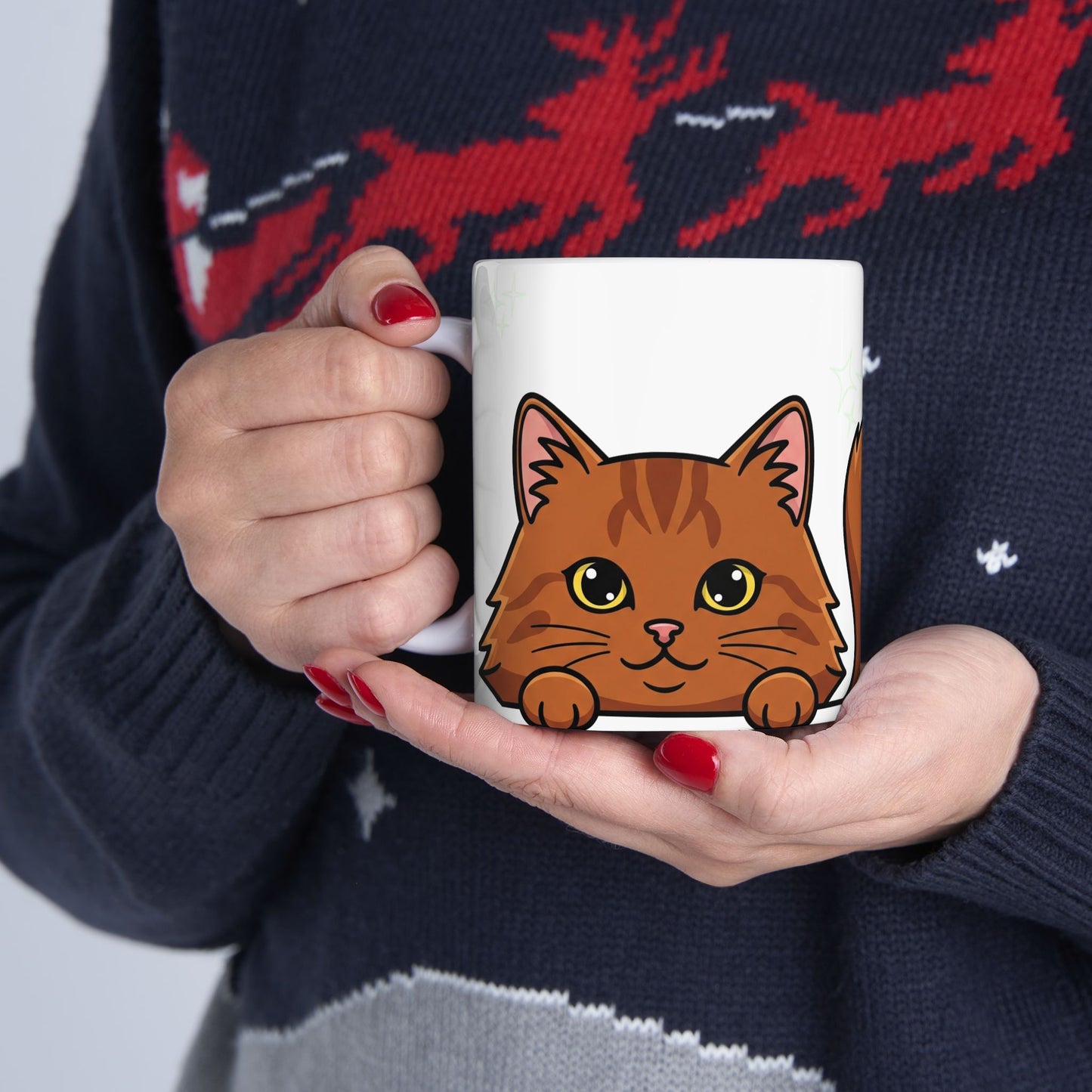 Cat Peek-a-Boo Mug | Best Cat Daddy Gift