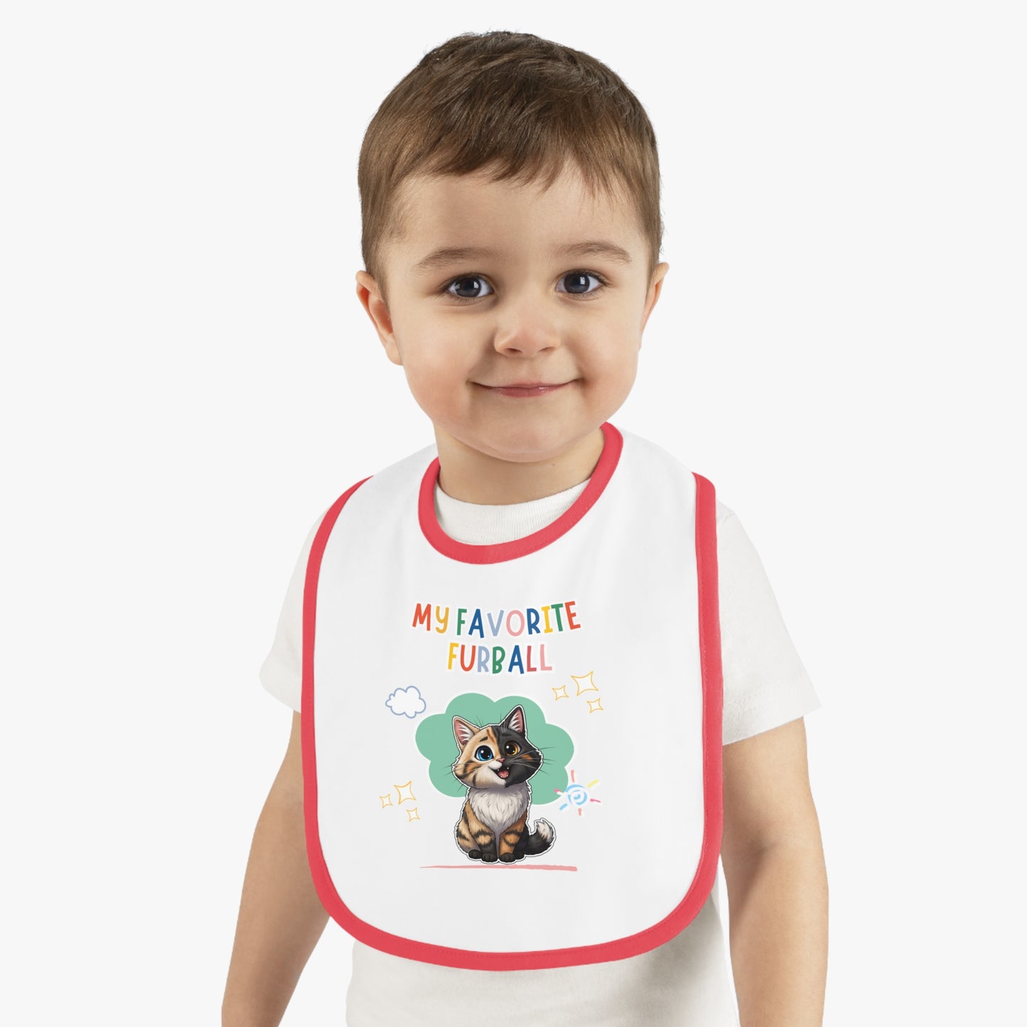 Long hair Chimera Cat Favorite Furball Baby Bib