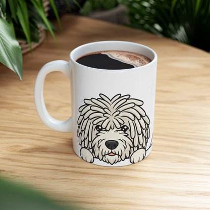 Komondor Peek-a-Boo Mug | Best Komondor Daddy Gift