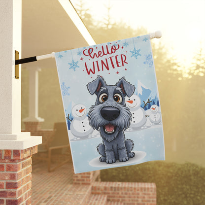 Kerry Blue Hello Winter Garden Banner