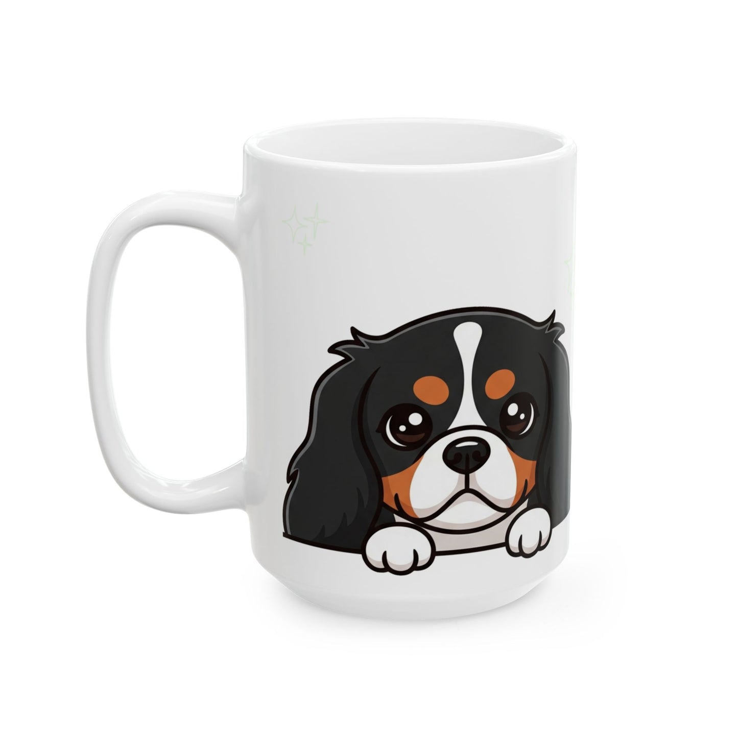 Cavalier King Charles Spaniel Peek-a-Boo Mug | Best Cavalier Daddy Gift