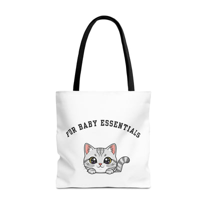 Short hair silver tabby cat FurBaby Tote Bag