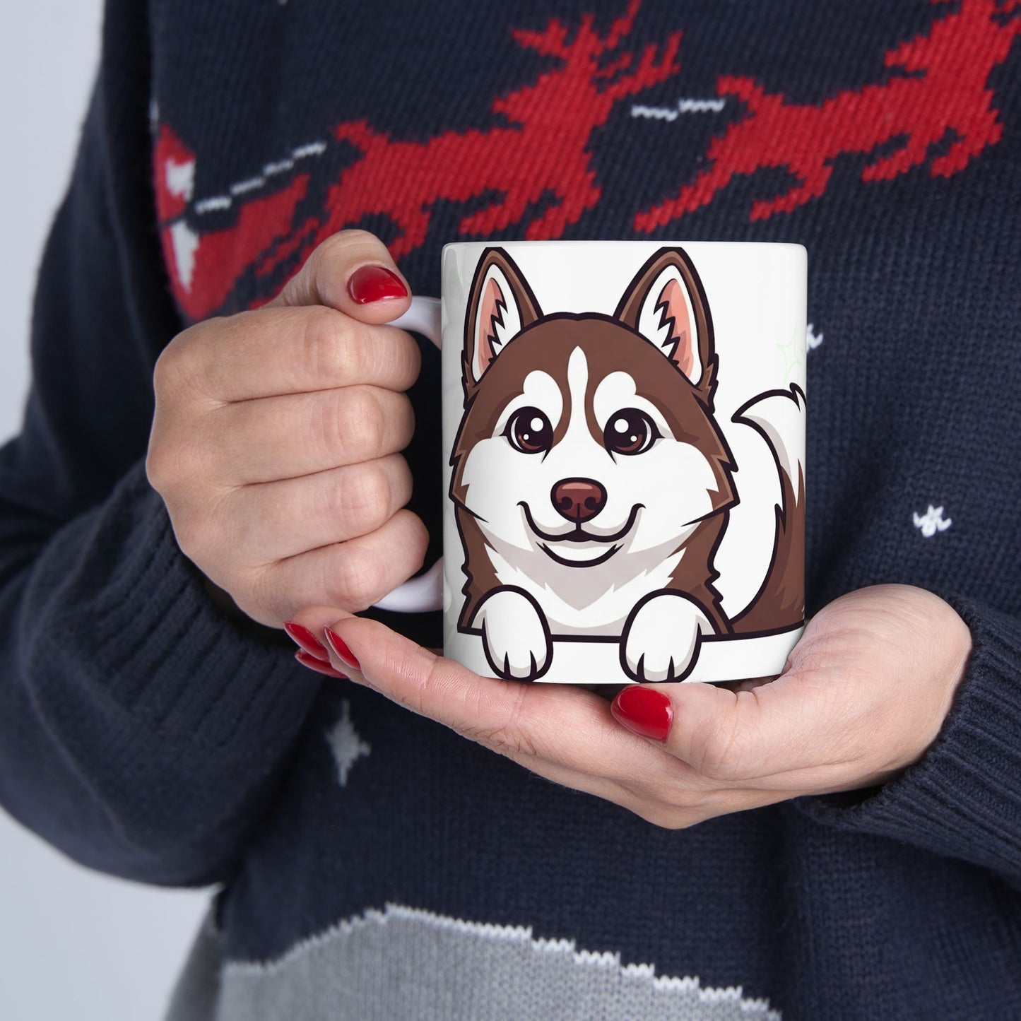 Husky Peek-a-Boo Mug | Best Husky Mama Gift
