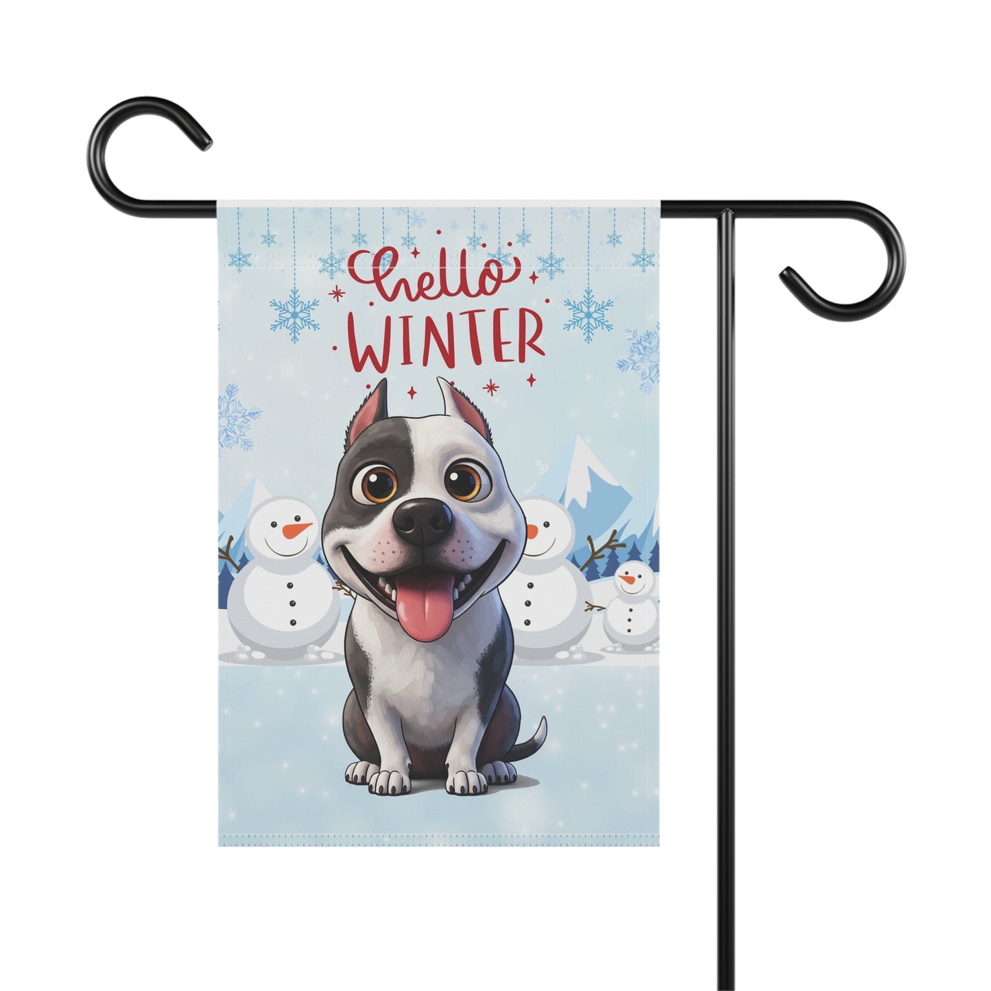 Pitbull Hello Winter Garden Banner