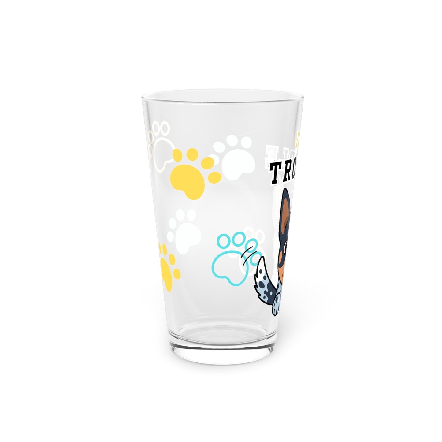 Blue Heeler Tiny Trouble Pint Glass