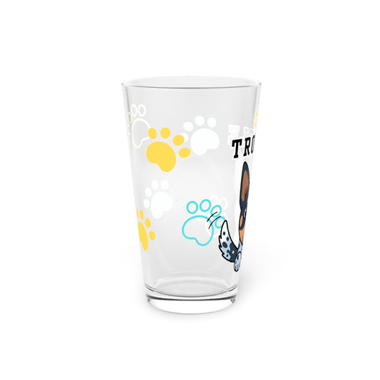 Blue Heeler Tiny Trouble Pint Glass