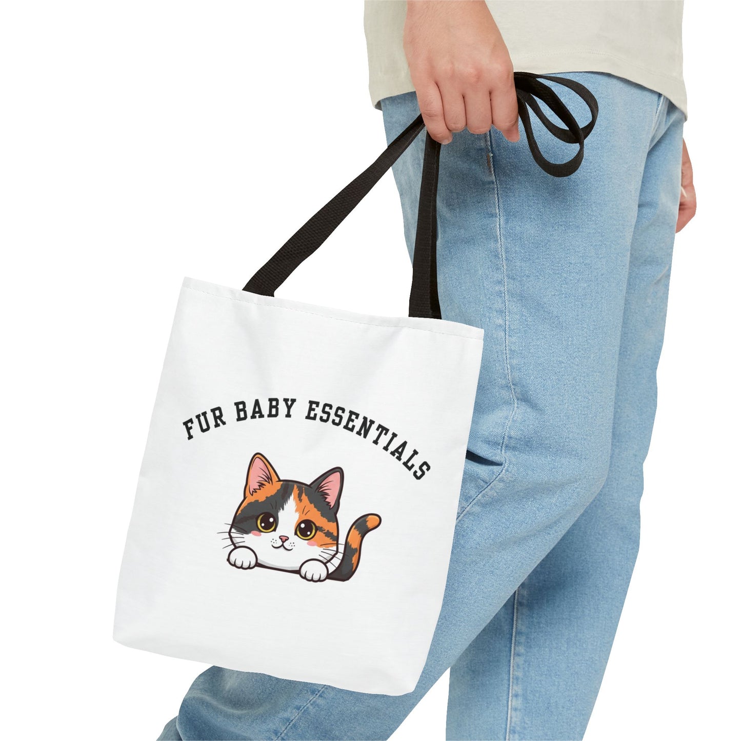 Short hair calico cat FurBaby Tote Bag