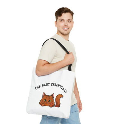 Long hair brown cat FurBaby Tote Bag