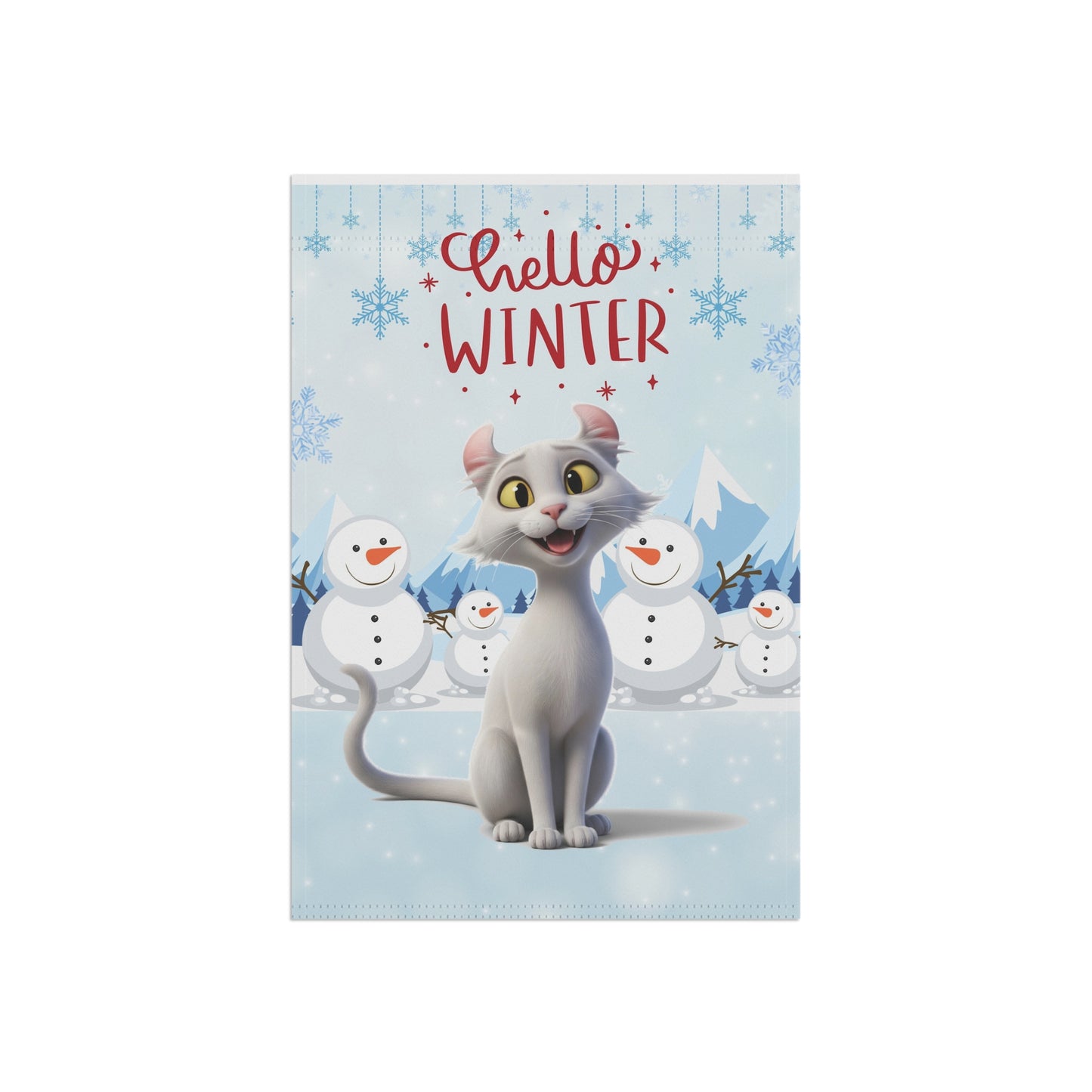 American Curl Hello Winter Garden Banner
