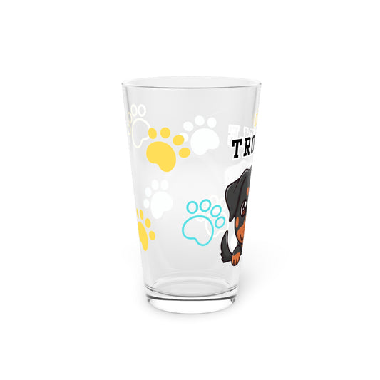 Rottweiler Tiny Trouble Pint Glass