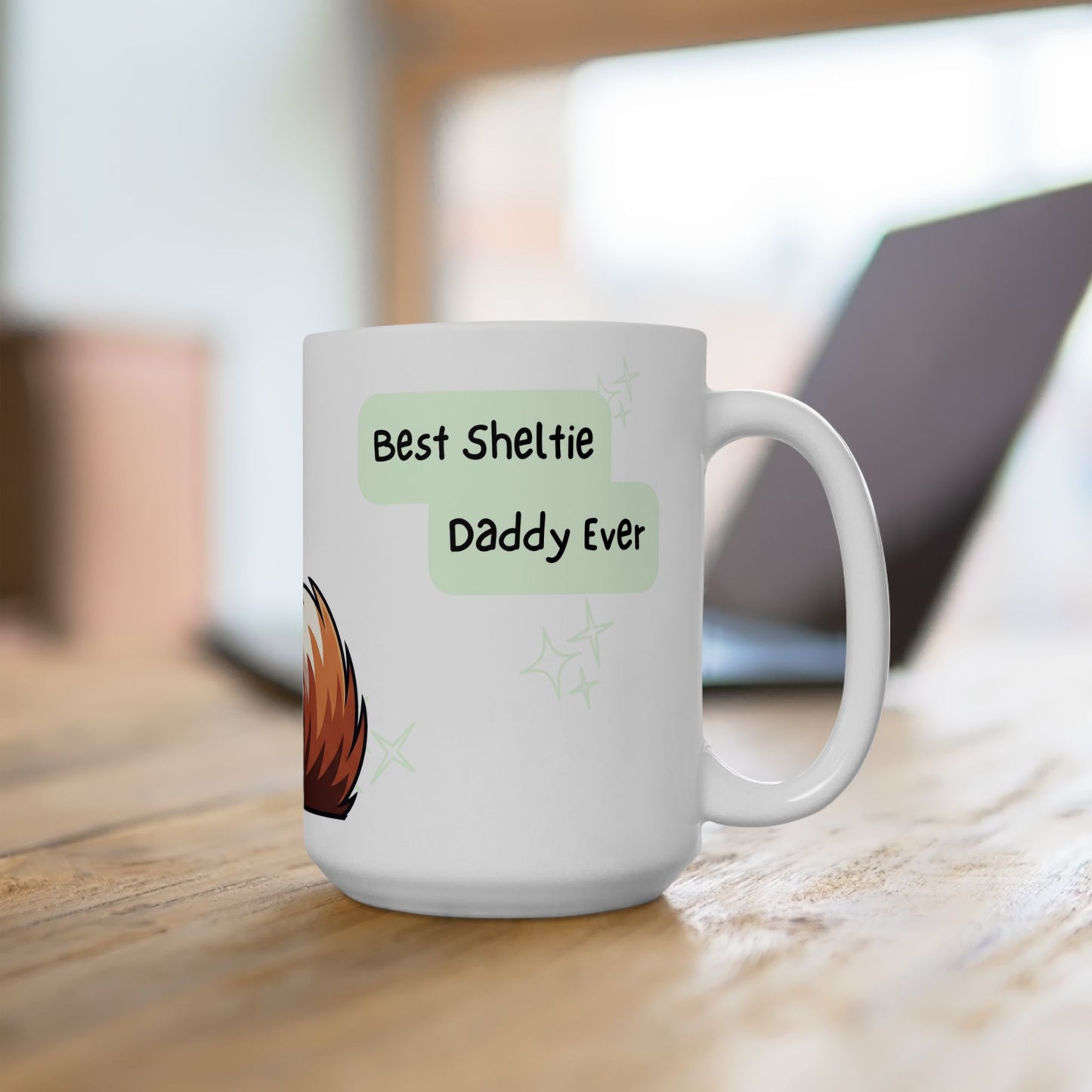 Sheltie Peek-a-Boo Mug | Best Sheltie Daddy Gift